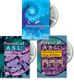 All-Video ComboPursuit of ASL ClassifiersPursuit of ASL NumbersAnts - Interpretation Skills English to ASL Companion DVD