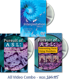 Pursuit of ASL Classifiers, Pursuit of ASL Numbers, Ants - Interpretation Skills English to ASL Companion DVD